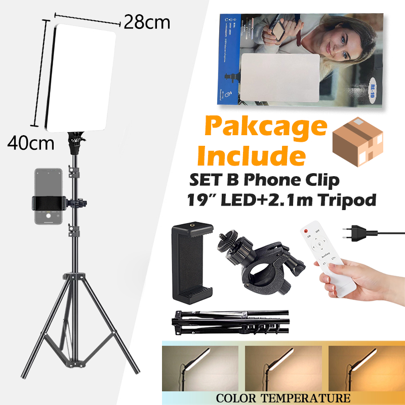 Inch Led Video Light Panel Light With Tripod Square Diffuser Light With Stand Photography