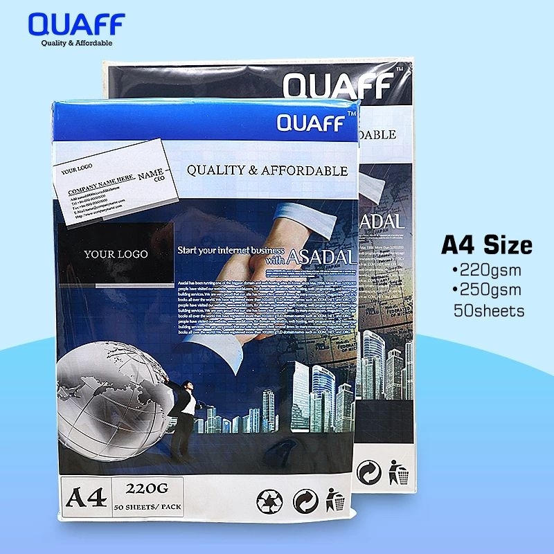 QUAFF CALLING CARD PAPER A4 SIZE 220GSM/250GSM 50SHEETS Shopee