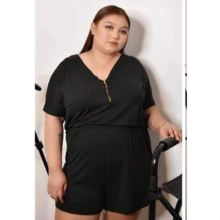 Plus size black romper cheap pants