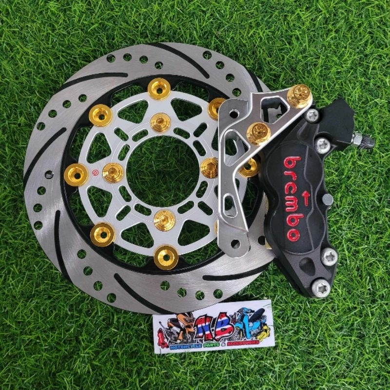 4POT CALIPER BRAKE SET MIO/BEAT/CLICK/SCOOPY/GENIO (BLACK RED LOGO