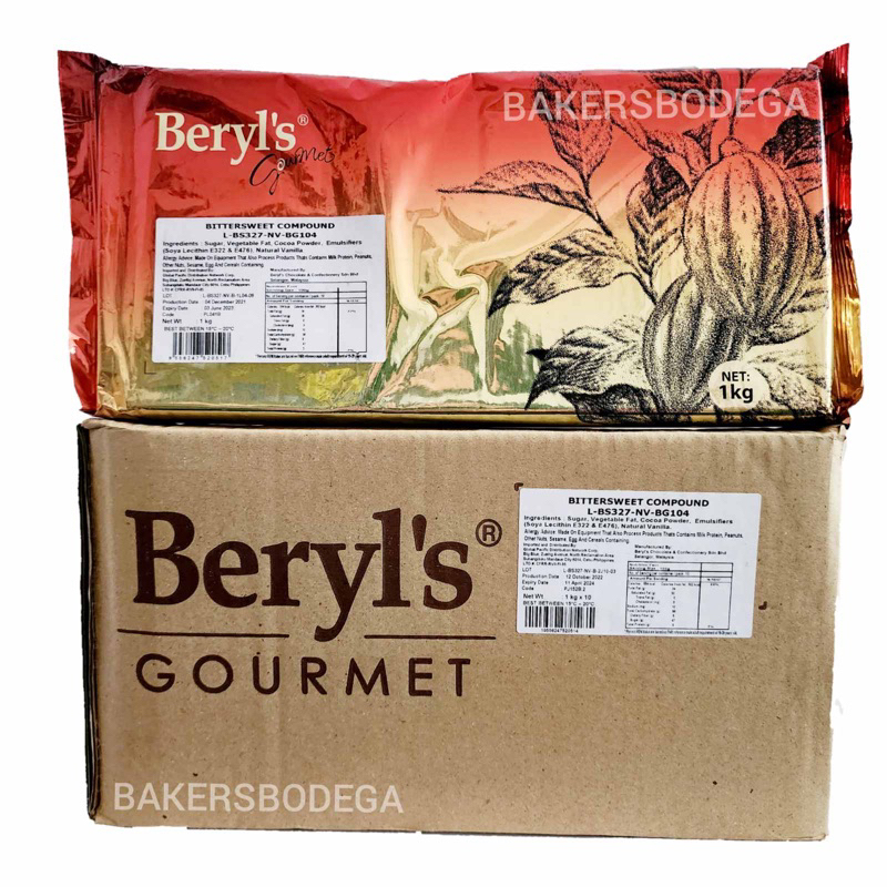 BERYLS BITTERSWEET CHOCOLATE COMPOUND BAKING BAR 1KG Shopee Philippines