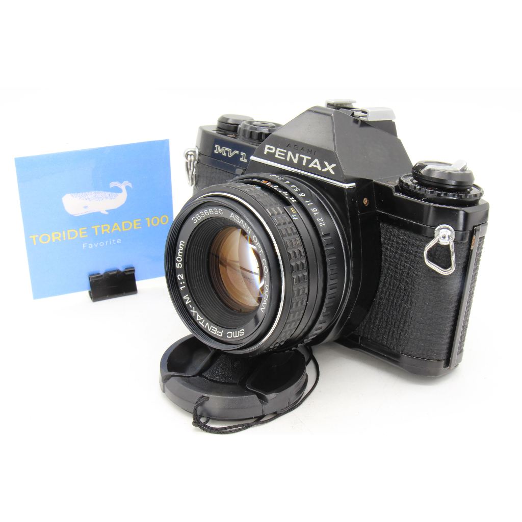 Pentax MV1 Black 35mm SLR Film Camera with SMC Pentax 50mm F/2 From