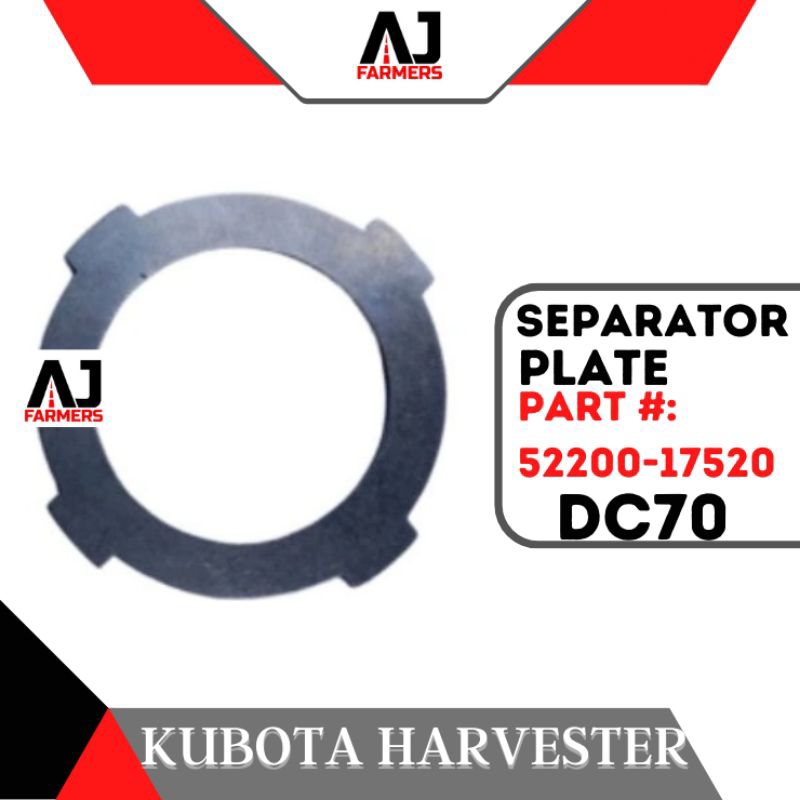 Separator Plate DC70 Kubota Harvester Part #: 52200-17520 | Shopee ...