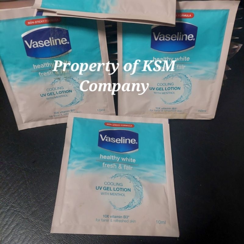 VASELINE HEALTHY WHITE FRESH&FAIR Cooling UV GEL LOTION w/Menthol 10x
