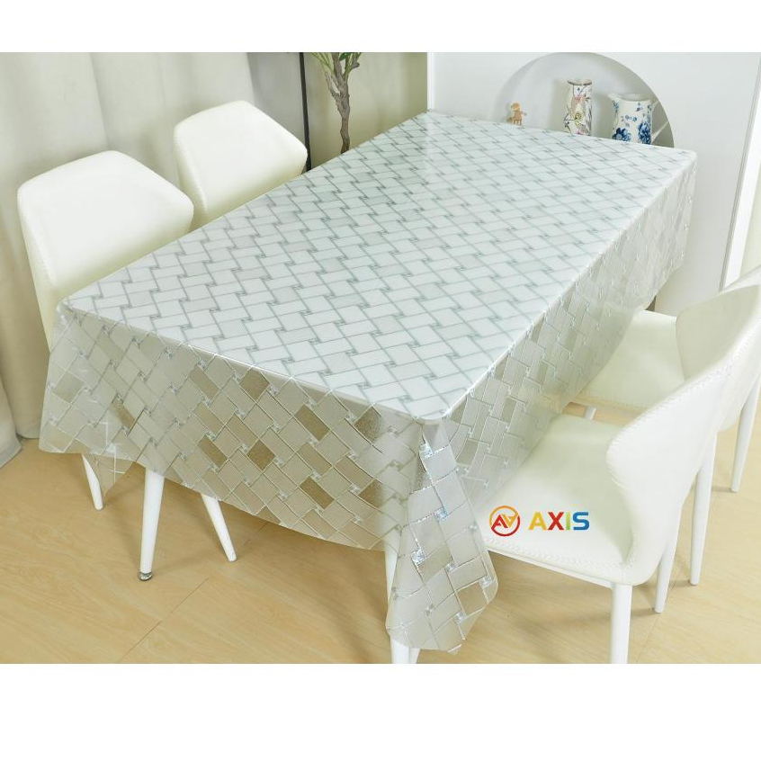 MANTEL/Waterproof PVC Tablecloth flower Transparent table cover mat oil ...