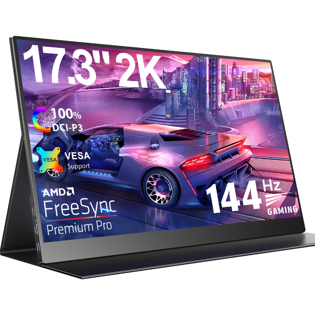 UPERFECT 17.3 inch portable monitor 2K display 144hz game monitor for ...