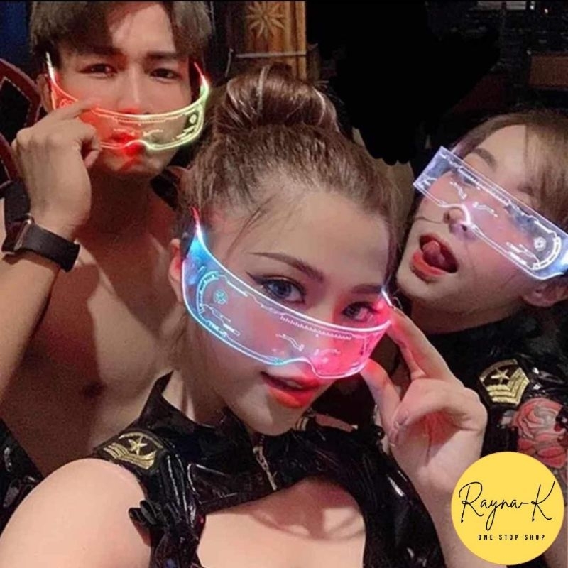 Fashion LED Luminous Decorative Glasses Light Up Eyeglass Disco Bar DJ ...