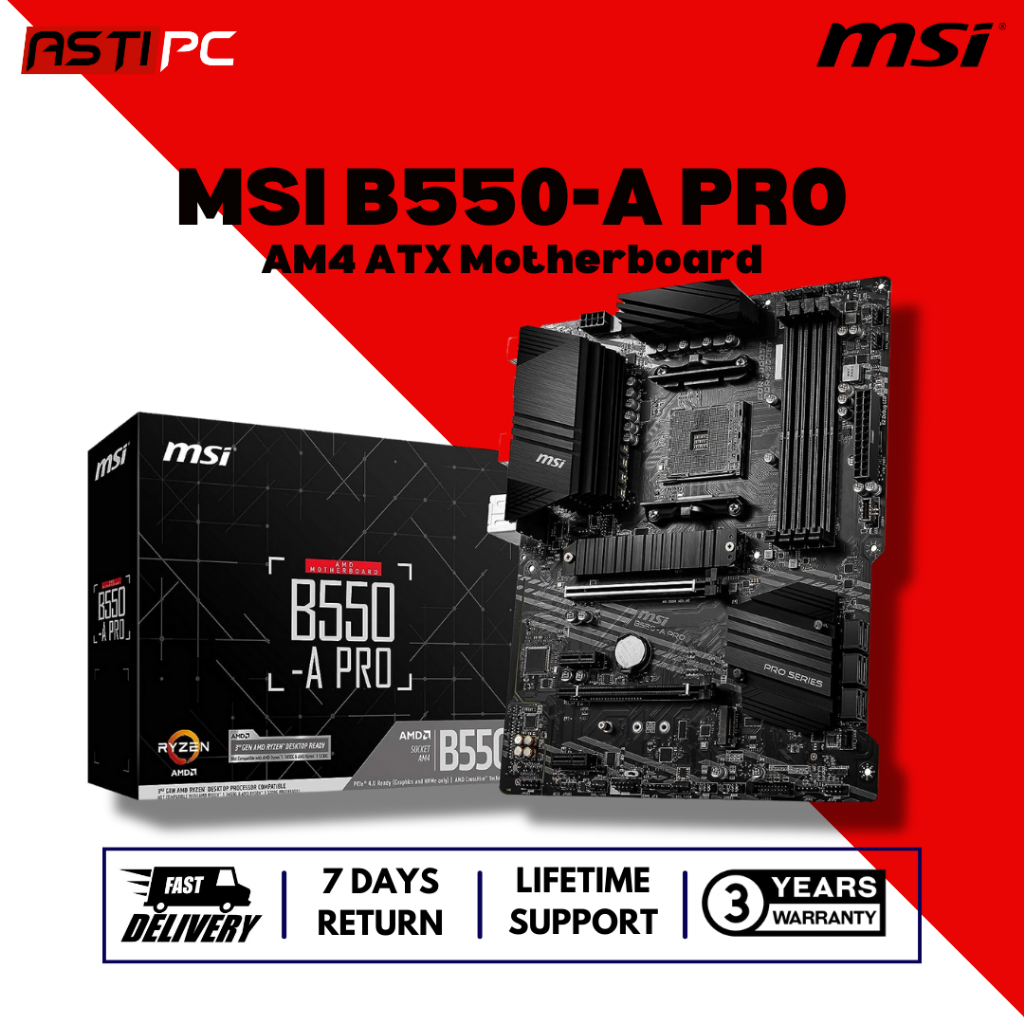 MSI B550A PRO ATX MSI B450M APro MAX MicroATX MSI B450A Pro Max