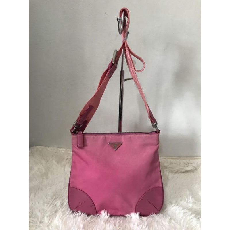 prada pink sling bag nylon Shopee Philippines