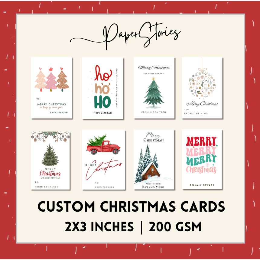 Customized Personalized Christmas Gift Tags 3x2 | Paper Stories ...