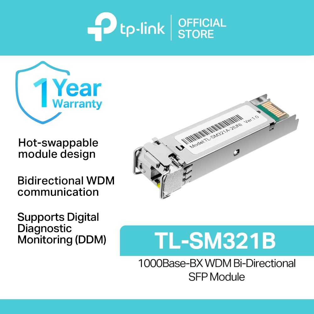 TP-Link | TL-SM321B | 1000Base-BX | WDM | Bi-Directional | SFP | Module ...