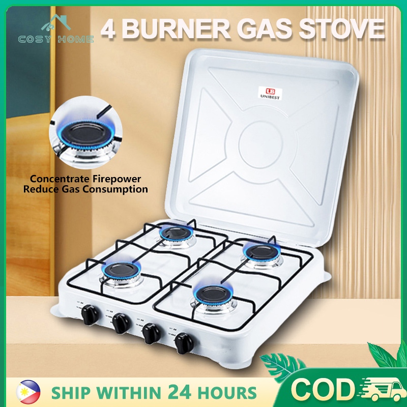 Portable gas stove with lid 4burner gas stove automatic/manual