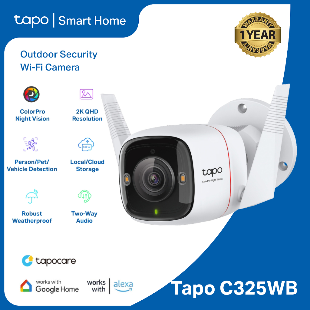TP-Link Tapo ColorPro Wi-Fi Outdoor Camera Tapo C325WB