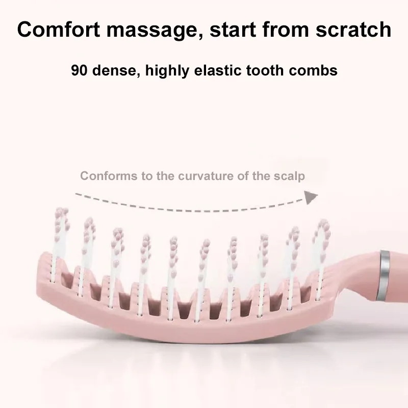 Rib Comb Anti-static 110 Teeth Tangle-free Scalp Massage Brush Long ...