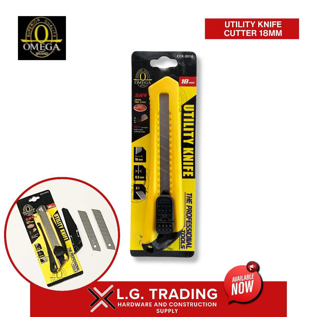 OMEGA Utility Cutter Knife 18MM Shopee Philippines