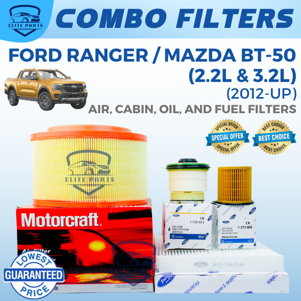 COMBO FILTERS SALE! Cabin, Oil, Fuel, & Air Filters For FORD RANGER