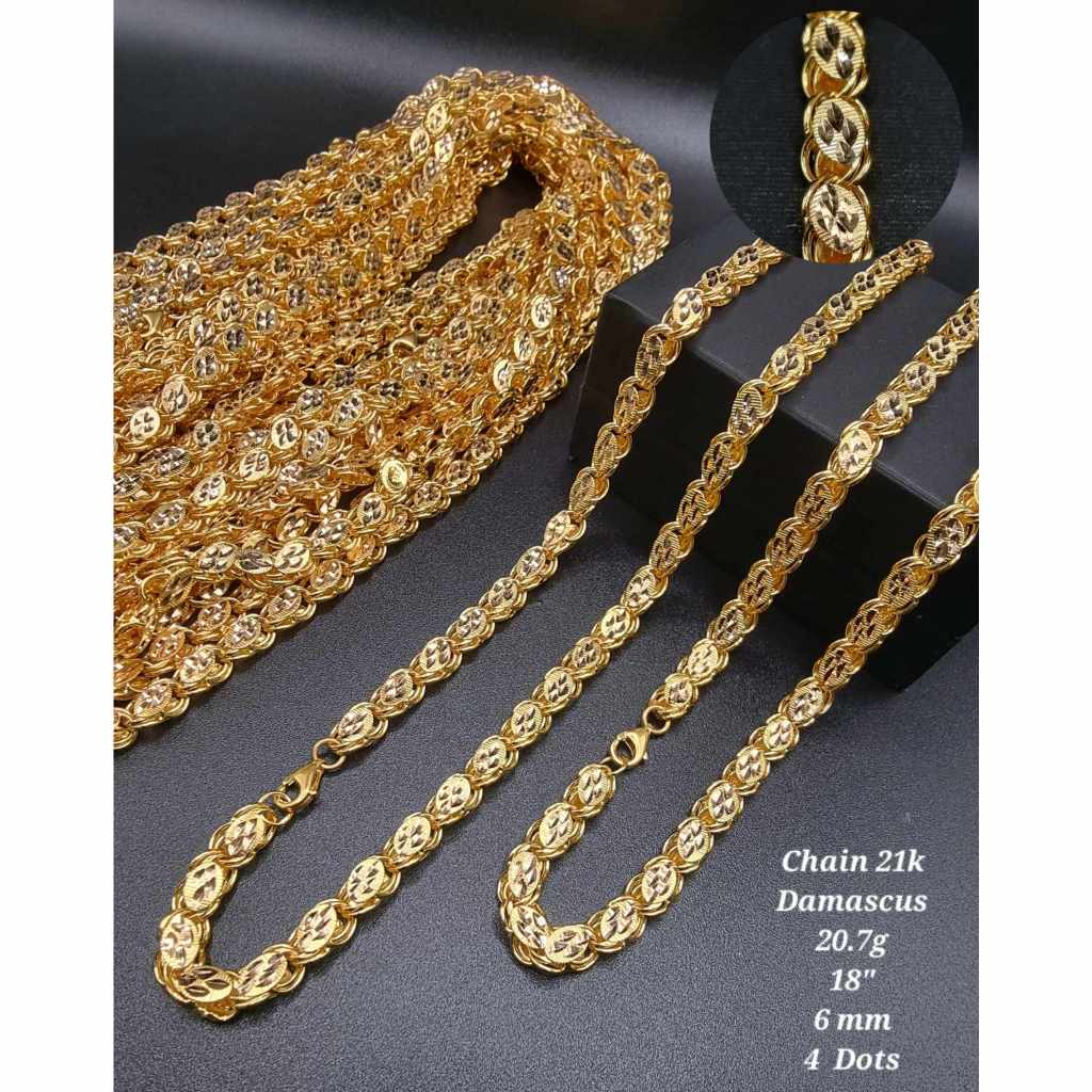 21K Damascus Chain Necklace (20.7g) Shopee Philippines