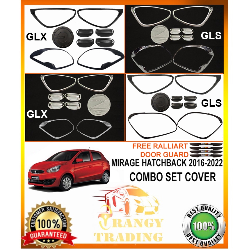 Mitsubishi Mirage Hatchback GLX / GLS 2012 to 2024 Garnish Combo Set W