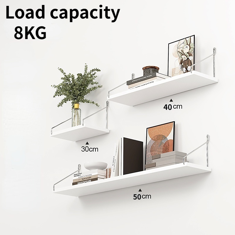 3PCS Wooden Wall Shelf Storage Panels Floating Hanging Shelves Display ...