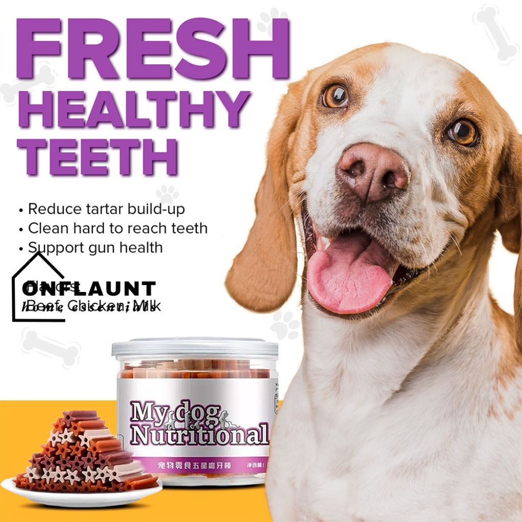 OnFlaunt My Dog Nutrition Dog Dental Sticks Clean Teeth Dog Food 210g