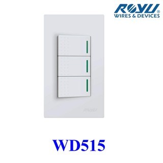 ROYU 3 GANG SWITCH WITH REFLECTOR WD515 250V 10A | Shopee Philippines