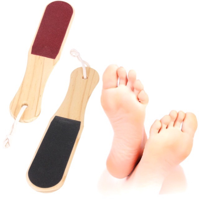 High quality Callus Remover Wooden Foot file Wooden Handle Coarse Fine ...