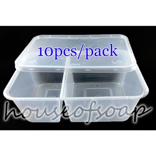 1000ml Clear Rectangle Microwavable Container with Lid 300pcs per