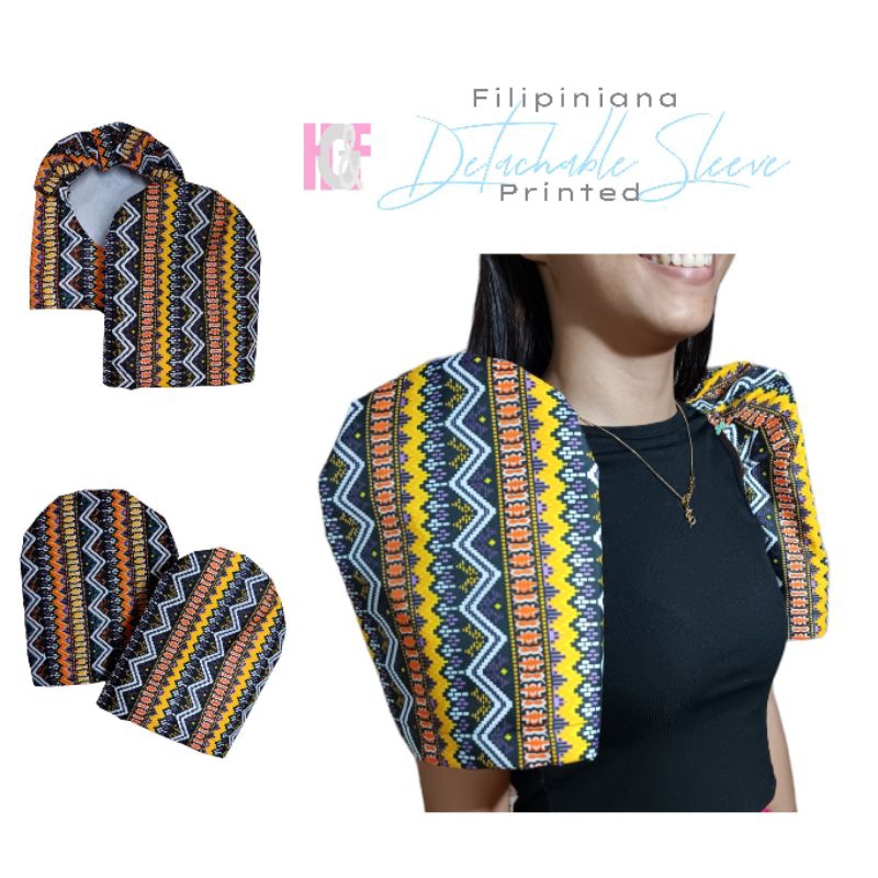 Deatachable Sleeves Printed (Imelda / Filipiniana) Shopee Philippines