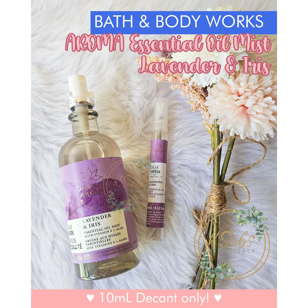 10mL AROMA Lavender & Iris Bath & Body Works Essential Oil Mist