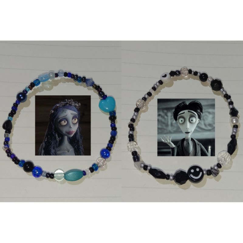 victor and emily corpse bride halloween inspired bead bracelet | Shopee ...