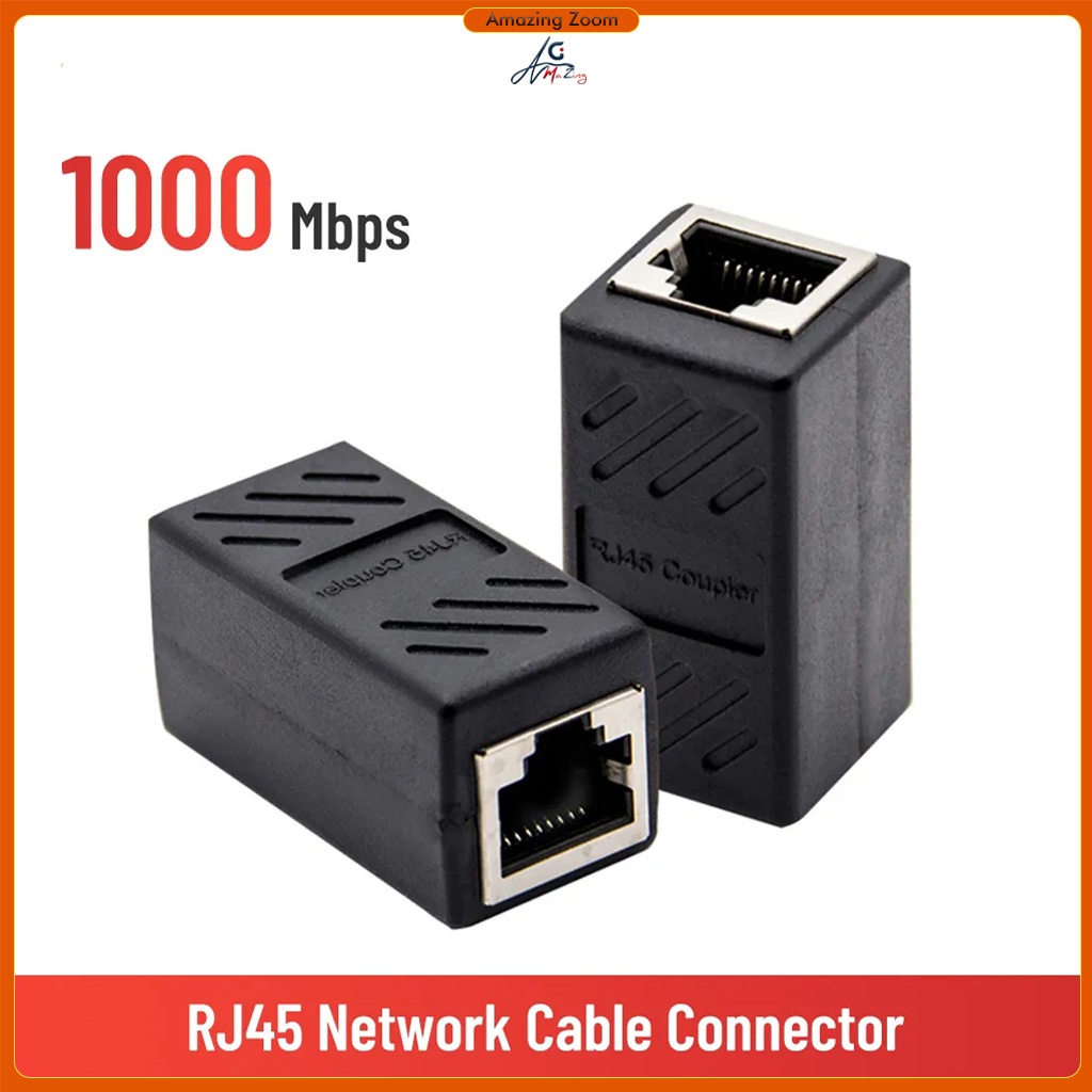 RJ45 Ethernet Cable Adapter Connector Coupler Lan Extender Network ...