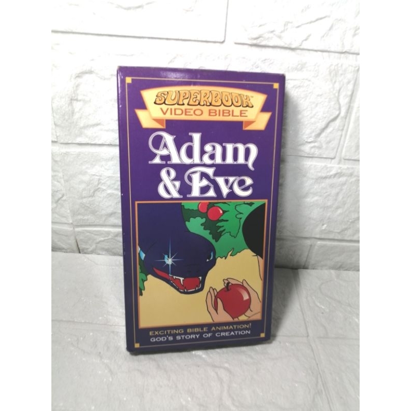 Adam Eve Superbook Single Vhs Tape Video Bible Animation Made In Usa Vintage