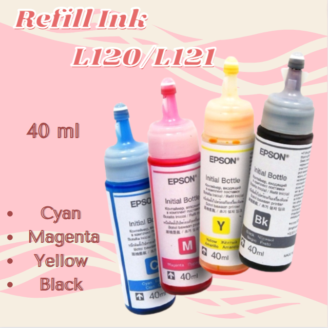 L120l121 Printer Original Ink 4 Color 40ml 1 Set Shopee Philippines 6783
