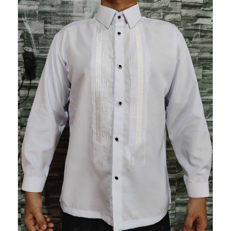 Polo Barong 🇮🇹 INC Uniform 🇮🇹 long sleeve . miyaki fabric 🇮🇹 | Shopee ...