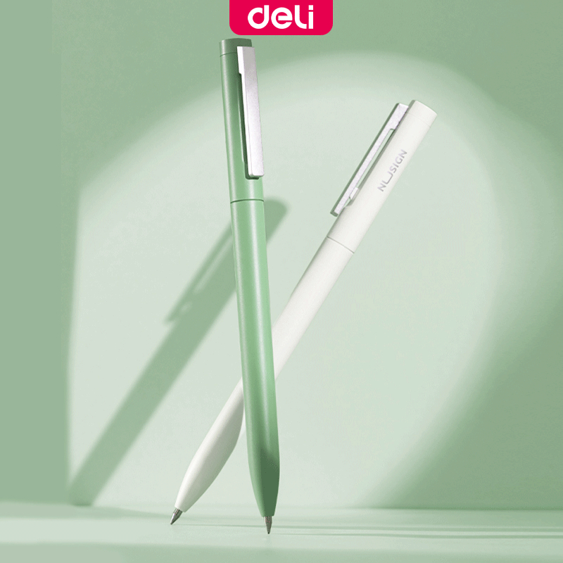Deli NS563 Nusign Zhen Smooth Press Gel Pen 0.5 mm Black Refill Bullet ...