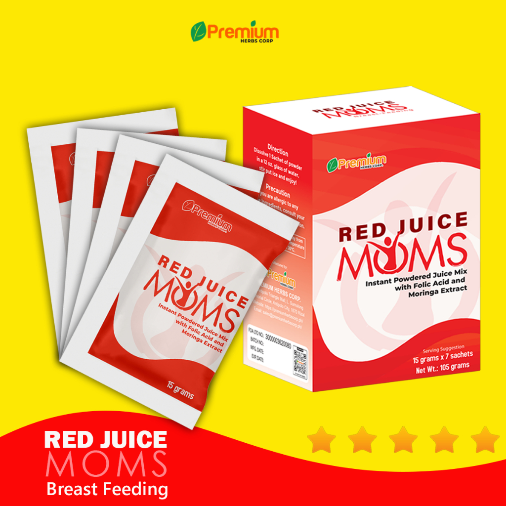 Red Juice for Pregnant & Breastfeeding Moms Organic, Herbal, Vitamin Drink, Moringa for