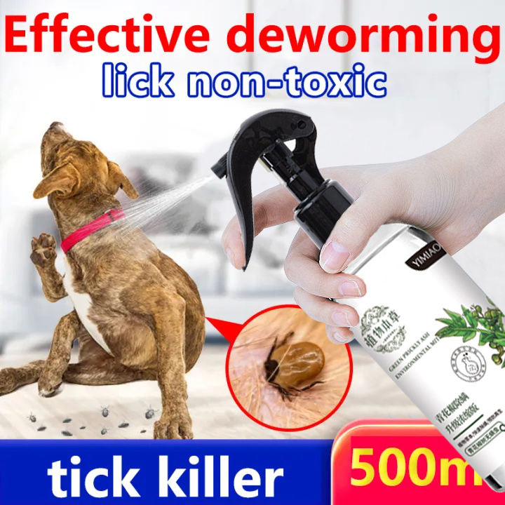 Curated visual reference: Parasite Killer For Tick Infected Dogs Reference: Tick And Flea Spray For Pets Dogs Cats Flea Tick
