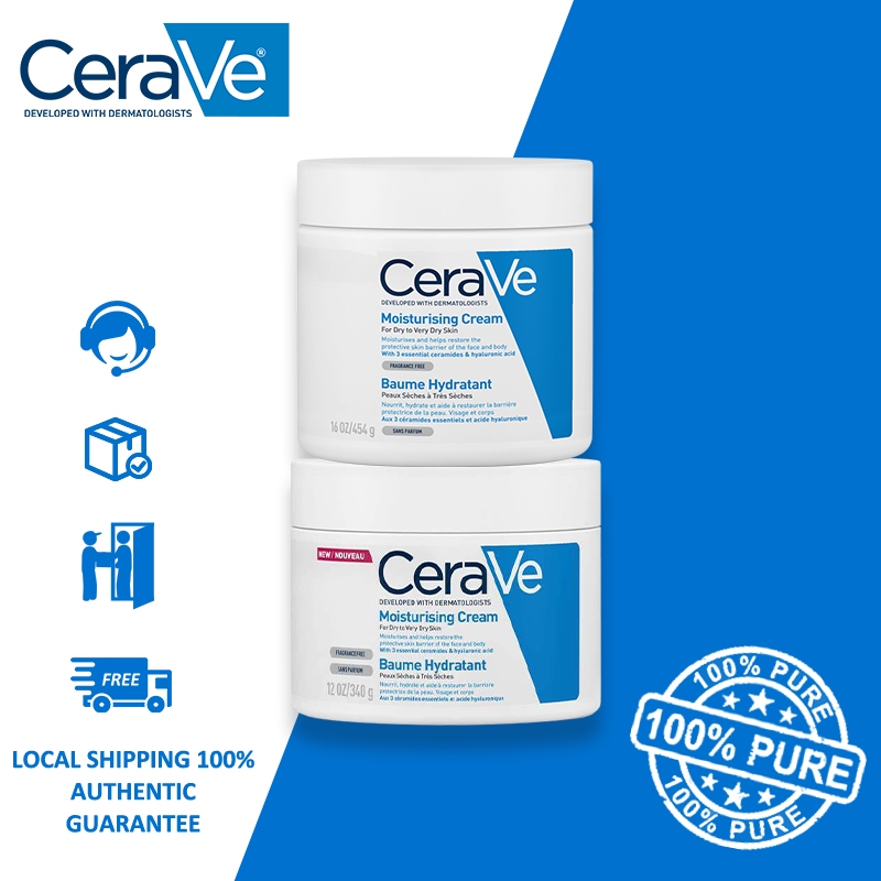 Cerave Moisturizing Cream 454/340g Face & Body Moisturizer Lotion For