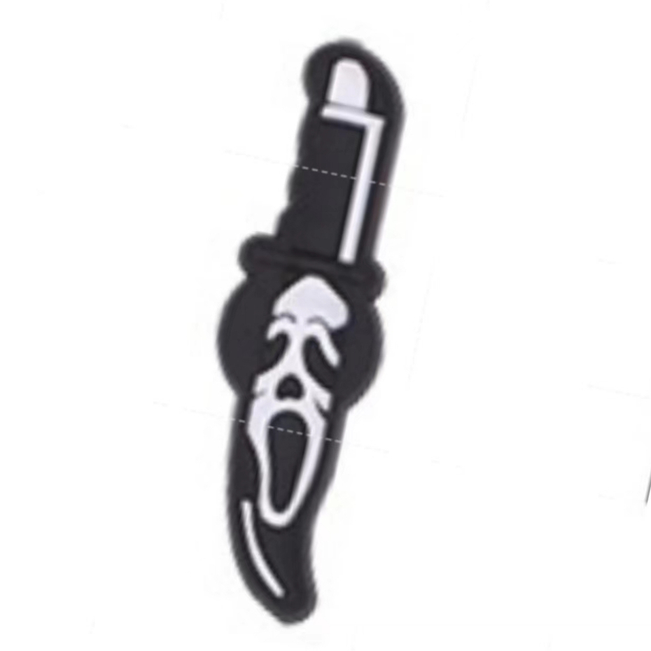 halloween Gothic black and white series jibbitz charms for crocs shoe accessories jibbis