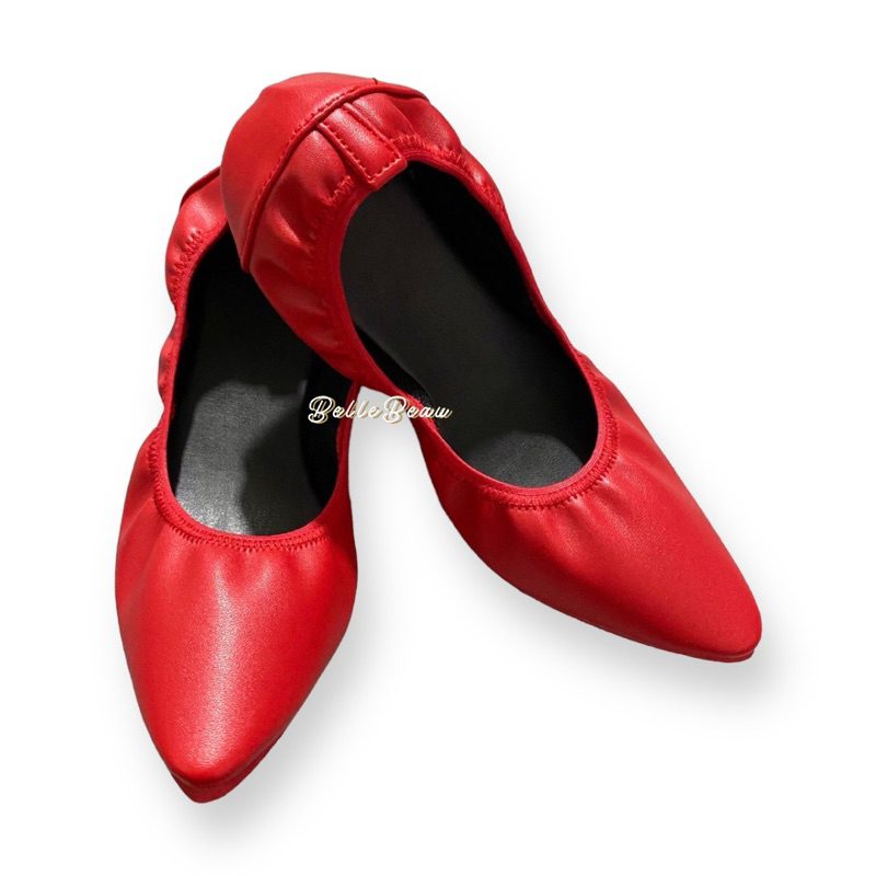 Ladies red ballet on sale flats