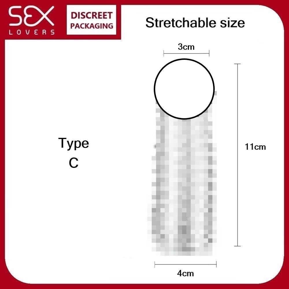 #C Penis Extension Delay Spray Crystal Climax Silicone Condom Adult Sex ...