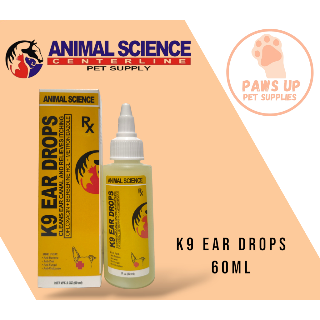 Animal Science K9 Ear Drops for Dog & Cat 60ML (1 BOTTLE) Shopee