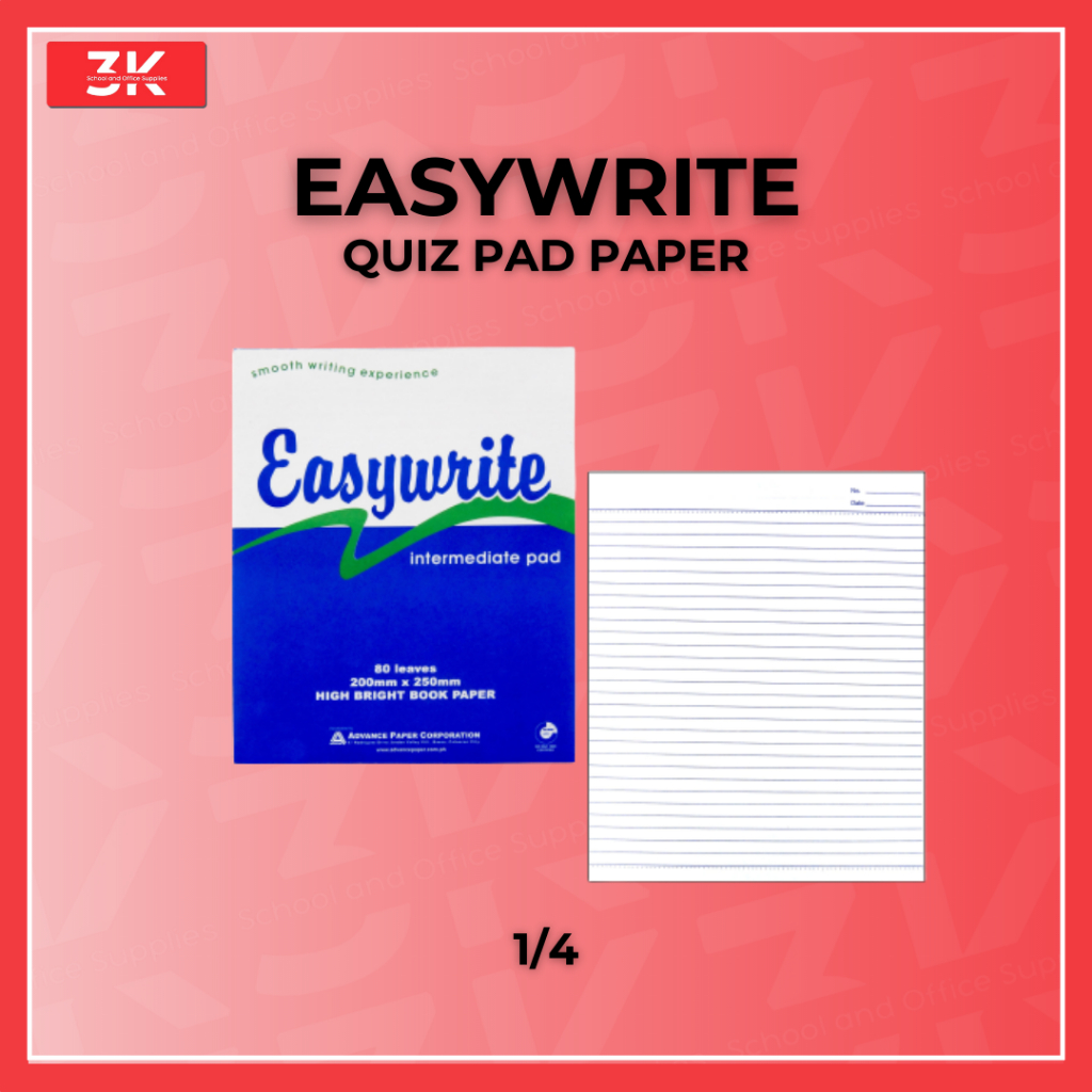 Easywrite Intermediate Pad Paper (sold per pad only) Shopee Philippines