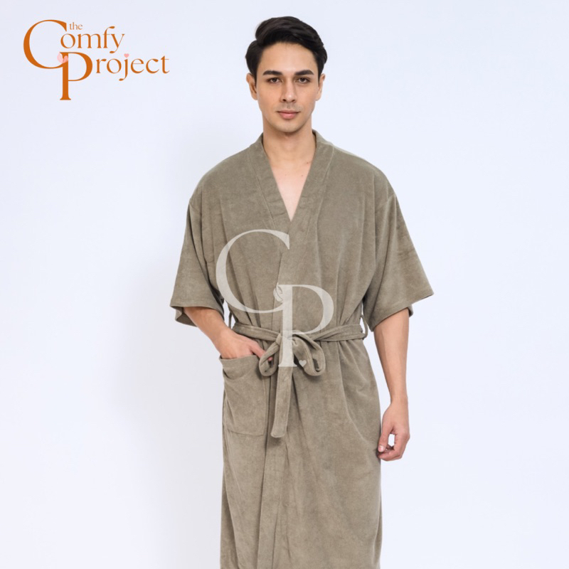 Men Adult Bathrobe With Pocket Plain Cotton Towel Free Size Fits Up   Ph 11134207 7r98r Ln5lmp4l31ofe6