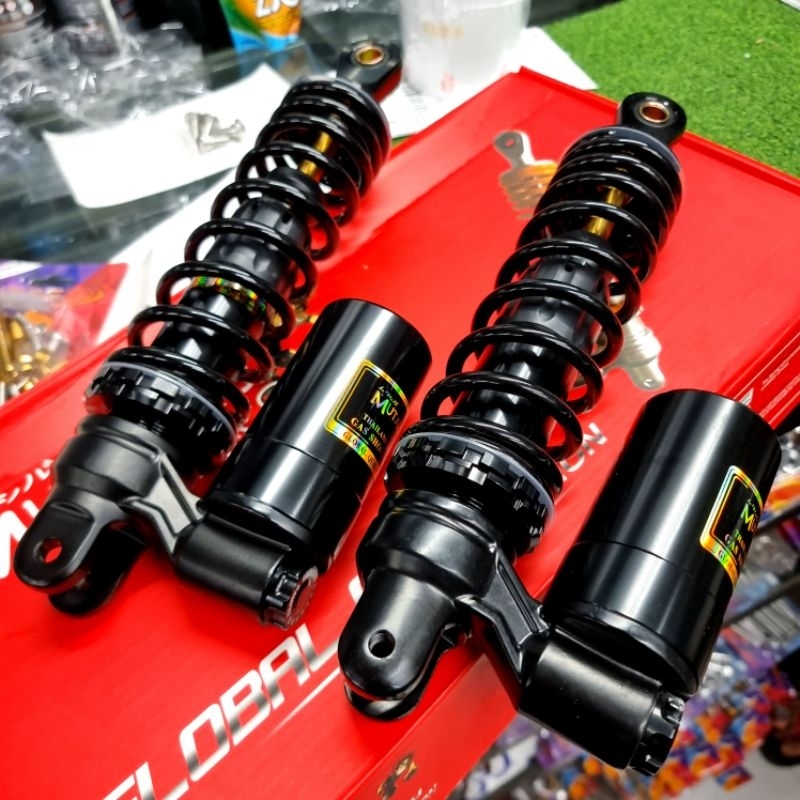 ☑️mutarru Rear Double Shock Nmax Aerox 305mm Black Series 