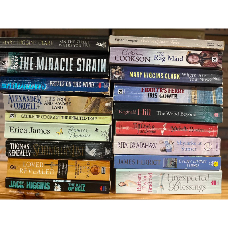 Assorted Novels Mass Market Paperback Books Mixed Genre Pocket Book