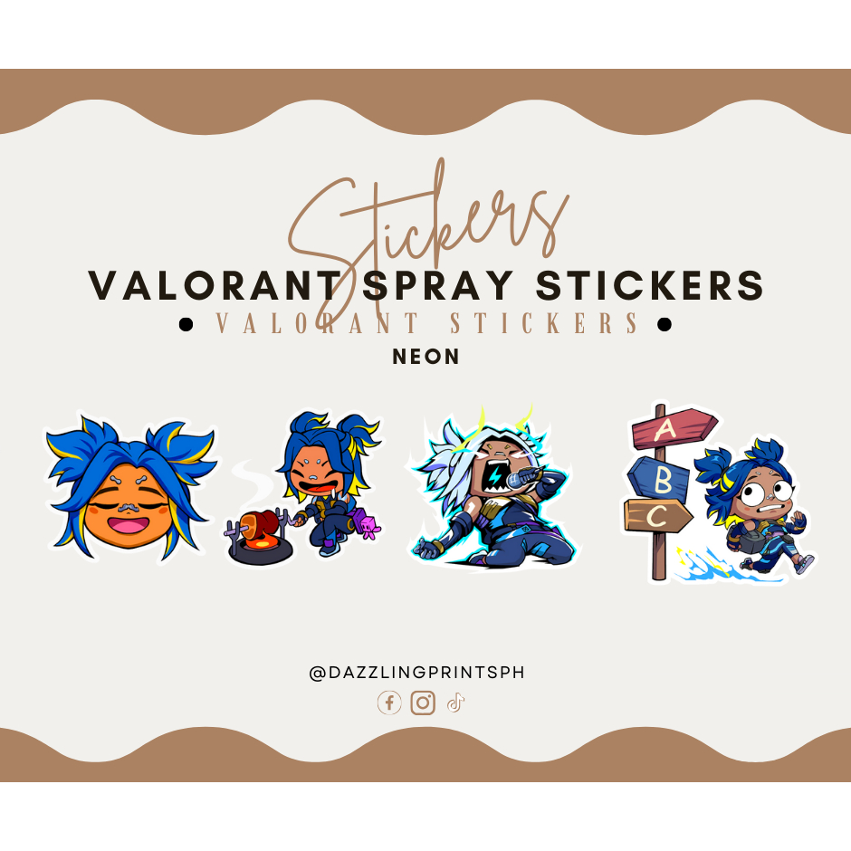 Valorant Spray Stickers Neon Shopee Philippines 