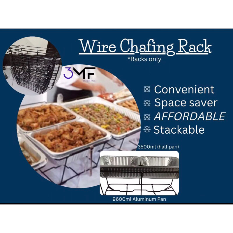 1 set (3pcs) LONG WIRE Chafing Rack with Aluminum Tray Shopee Philippines