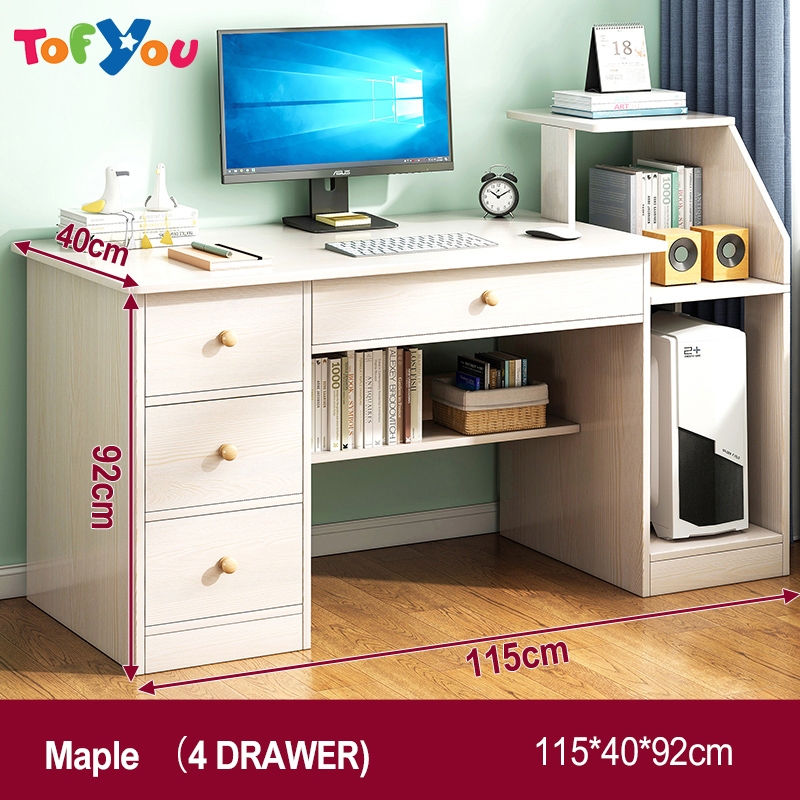 Study Table With Computer Desk Office Table Shelf bookcase