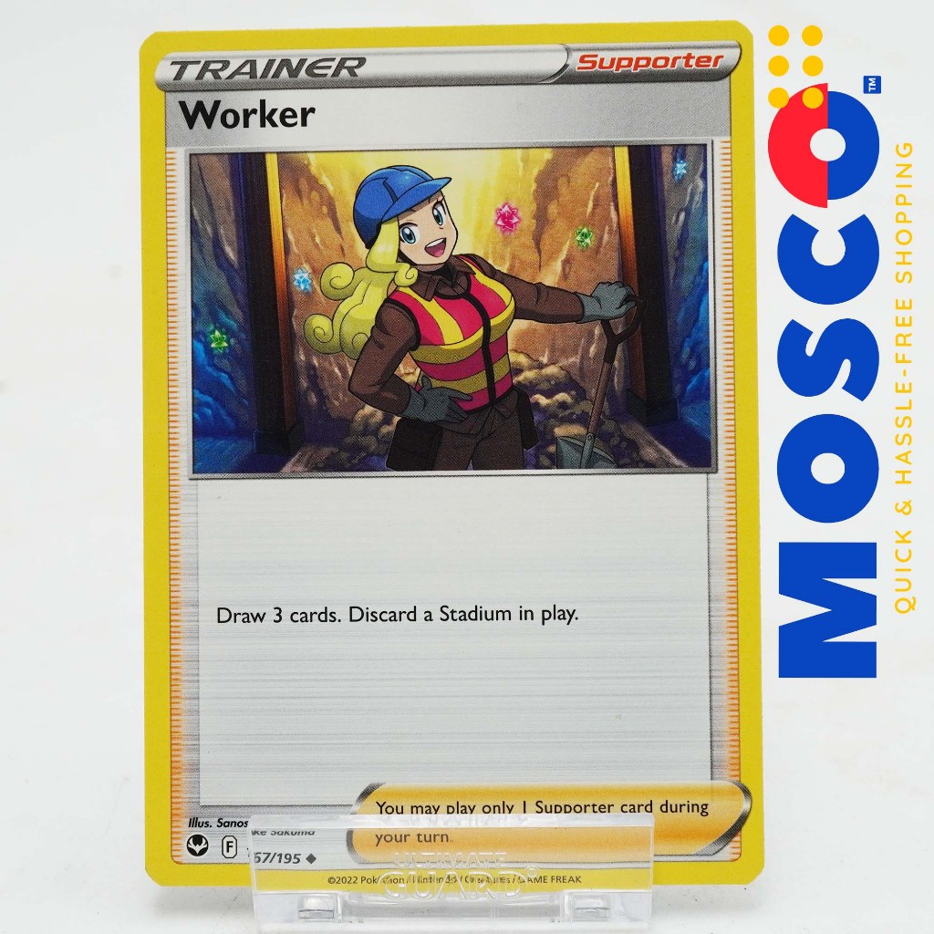 Worker 167195 Uncommon Supporter Cards Pokemon Tcg Shopee